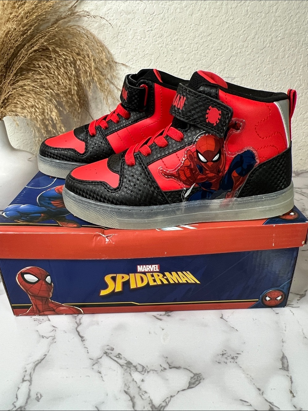 Marvel Spider-Man High-Top Sneakers Size 1